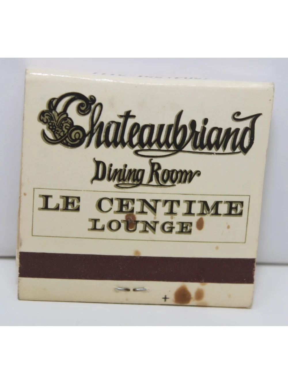 VTG Matchbook Le Pavillon Hotel Chateaubriand Dining Room New Orleans Poydras